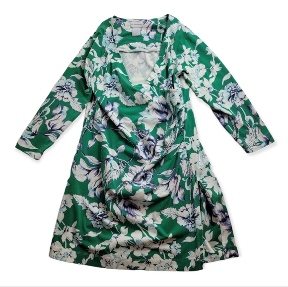 Soft Surroundings Floral Faux Wrap Dress - Picture 2 of 9